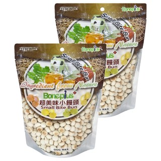Boneplus 小饅頭 小顆粒狗狗零食, 香濃牛奶, 270g, 2包