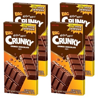 LOTTE 樂天 大塊脆心巧克力, 82g, 4片