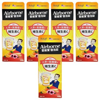 Schiff AIRBORNE 愛維寶 發泡錠 富含10種維生素C, 10錠, 5盒