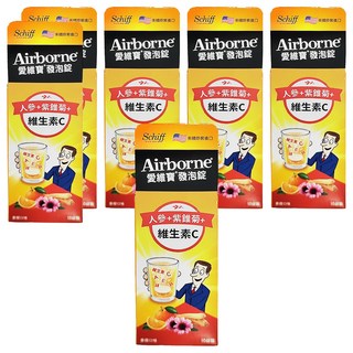 Schiff AIRBORNE 愛維寶 發泡錠, 10錠, 6盒