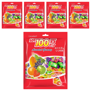 LOT100 綜合水果QQ軟糖, 200g, 5袋