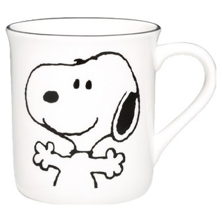 Corelle Brands 康寧餐具 Snapware SNOOPY馬克杯 385ml, 1個, 復刻黑白