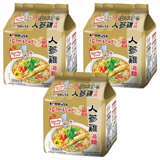 KORMOSA 韓寶 人蔘雞湯麵 4入, 3袋