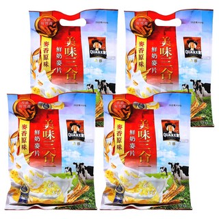QUAKER 桂格 美味3合1麥片 麥香原味 10包, 330g, 4袋