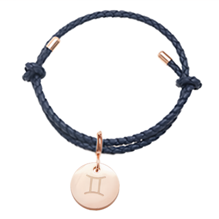 RADIANT STAR 璀璨之星 自訂 占星物語可換墜飾星座符號可調式真皮編織手環 VRS148-159