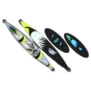 SAME 莎美 OCEAN BLADE 虎嘯鐵板 Jig short, 黃色 + 黑色, 300g, 1個