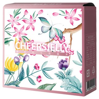 CHEERSJELLY 舉杯低卡 葡萄蒟蒻凍 Q彈微脆口感 擠出食用方便不沾手 獨家專利設計包材 Set 6條, 396g, 1盒