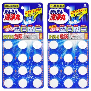 KOBAYASHI 小林製藥 廚房衛生間下水道管道疏通泡藤片 無香味 12錠, 66g, 2組