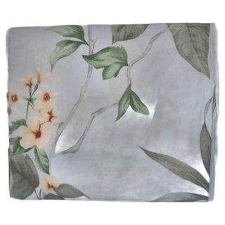 小銅板 半透光窗簾 2片, 躍動植物 灰色