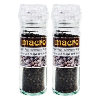 Macro 天然黑胡椒調味研磨罐, 50g, 2瓶