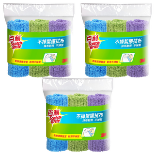 3M Scotch-Brite 百利 不掉絮擦拭布 3條, 3包