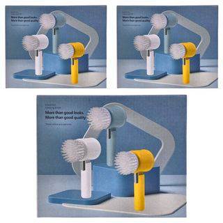 aibo USB充電式電動清潔刷 Type-C充電 低噪音, 白色, 3個