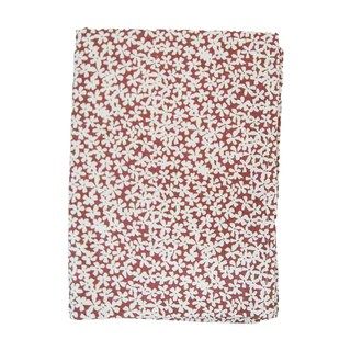 小銅板 日式亞麻門簾, 紅色碎花