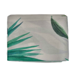 小銅板 白亞麻門簾, 清新綠葉