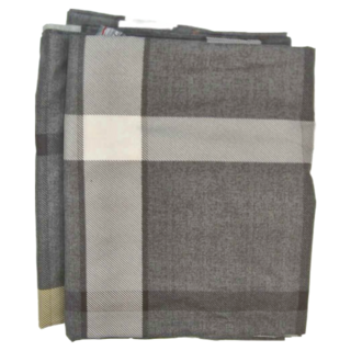 小銅板 半透光窗簾 2片, 深灰格紋