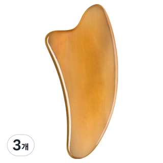 Celliving 臉部頸部頭皮按摩刮痧板 12.5cm, 棕色, 3個