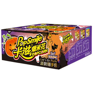 Pop-Smile 卡滋 爆米花萬聖派對箱 30包 隨機送搞怪面具, 360g, 1組