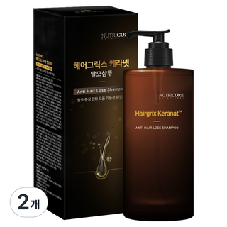 뉴트리코어 헤어그릭스 케라넷 탈모샴푸, 2개, 500ml