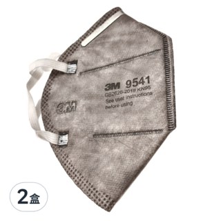 3M 耳戴式活性碳口罩, 3M9541, 25個裝, 2盒