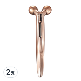 Andorse 3D緊緻V臉按摩棒 香檳玫瑰 V臉神器 臉部按摩 滾輪按摩棒, 2件