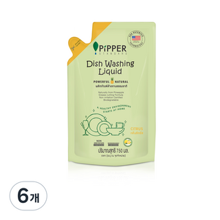 피퍼스탠다드 발효액 주방 세제 리필형, 750ml, 6개