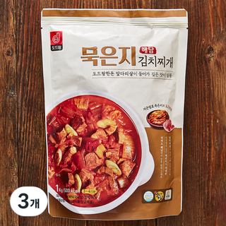 도드람 해남 묵은지 김치찌개, 1kg, 3개
