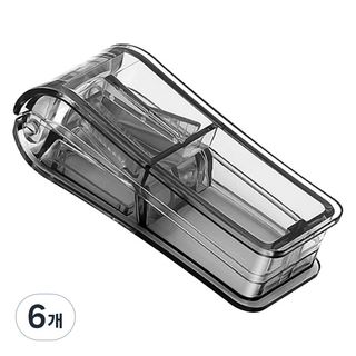 Nesting Home 迷你藥丸切藥器 透明黑, 6個