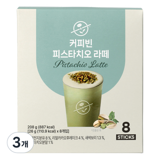 The Coffee Bean 開心果拿鐵, 8入, 3個, 26g