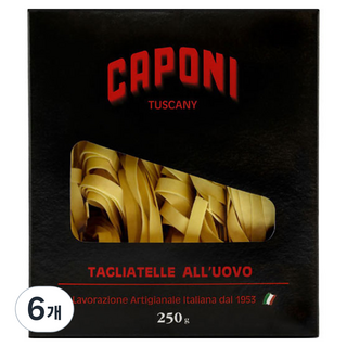 Caponi 雞蛋義大利寬麵, 250g, 6個
