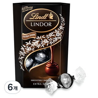 Lindt 瑞士蓮 Lindor黑巧克力, 200g, 6個