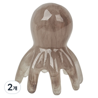 Selvia 章魚造型頭皮身體指壓按摩刮痧板, 灰色, 2個