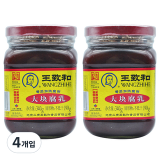 WANGZHIHE 王致和 大塊腐乳醬, 340g, 4個