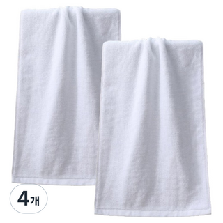 現代飯店感性浴巾 120g 棉紗, 白色, 4個