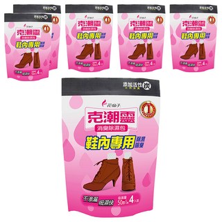 farcent 花仙子 克潮靈 消臭除濕包 活性碳 4入, 140g, 6包