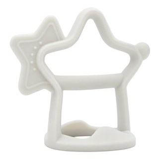 MOYUUM 星星款手腕固齒器 3個月以上 灰色 寶寶矽膠磨牙玩具, 1個