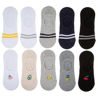 BASE ALPHA ESSENTIALS 女款印花船型襪10雙組