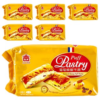 義美 千層派 葡萄蜂蜜 8包, 96g, 6袋