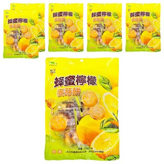 昇田食品 蜂蜜檸檬麥芽餅, 150g, 6袋