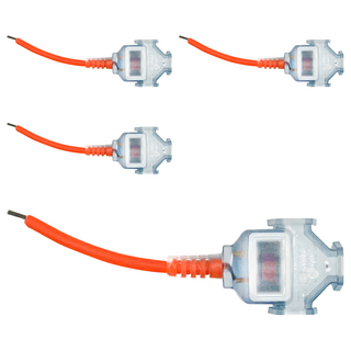 FONG HUA 崶華 2P動力線 附過載開關 不附插頭, 15cm, 橘色, 4條