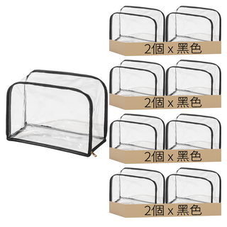 美得像專櫃 立體透明包包收納袋 27.5 x 20 x 12.5cm C款, 黑色, 8個