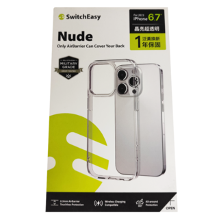 SwitchEasy 魚骨牌 Nude 晶亮手機殼 6.7吋, iPhone 15, 透明