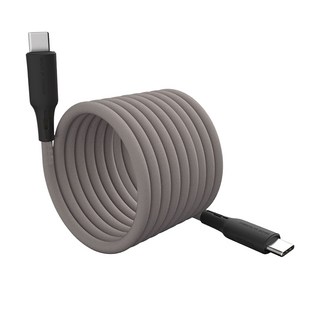 Kinyo Type-C-Type-C磁吸秒收充電傳輸線 USB-TYC10, 2m, 棕色, 1條