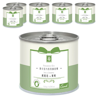 QUNDO 康朵 室內香氛擴香膏 鳶尾茉莉 120g 台灣製, 6個