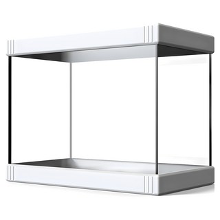 Aquatera Confetti 彩色邊緣魚缸 + 壓克力蓋套組 CJ-A320P, 白色