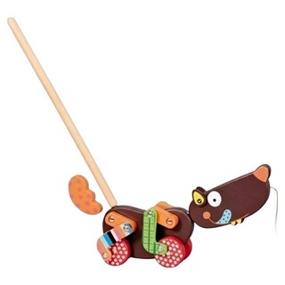 EBULOBO 推推拉拉大野狼 原木手作 質感精緻, Multicolor, 1個