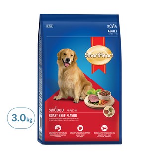 SmartHeart 慧心 成犬配方乾糧 牛肉口味, 3kg, 1袋