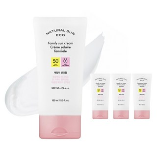 THE FACE SHOP 菲詩小舖 Natural Sun Eco居家防曬乳 SPF50+ PA+++, 4條, 150ml