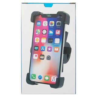 FANCY LIFE 強化不鏽鋼機車手機架 鋁合金底座 適用4.5~7.2吋手機 360°旋轉, 黑色, HW-15