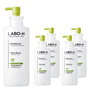 라보에이치 프로바이오틱스 탈모 완화 민감더마 샴푸, 5개, 400ml