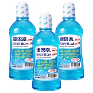 Day and Night 德恩奈 清新雙效漱口水 含氟, 500ml, 3瓶
